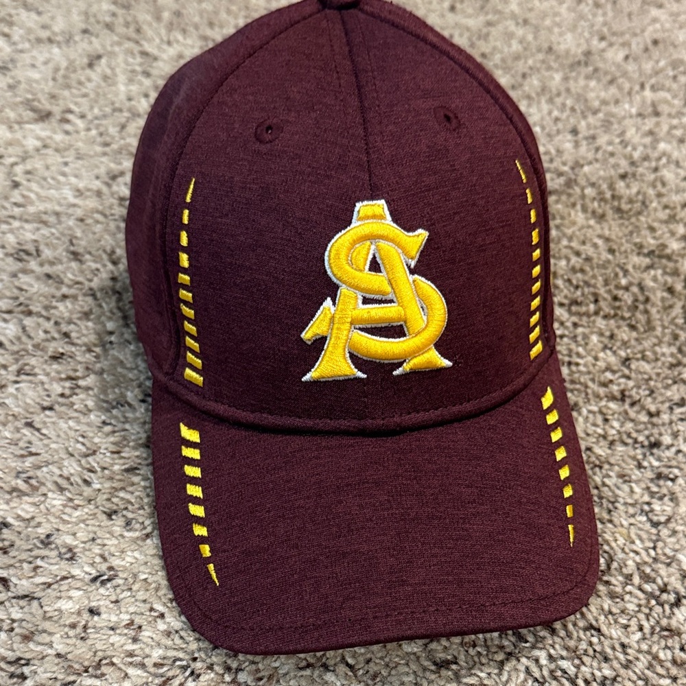 New Era Burgundy Cap with Gold Accents